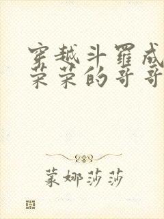 穿越斗罗成为宁荣荣的哥哥