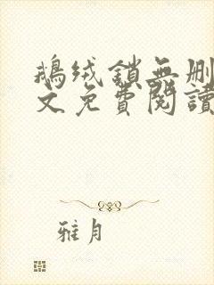 鹅绒锁无删减全文免费阅读笔趣阁
