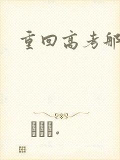 重回高考那一年封面