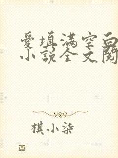 爱填满空白泰剧小说全文阅读