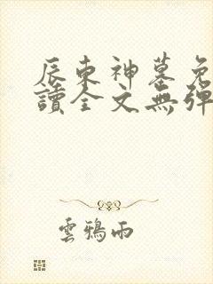辰东神墓免费阅读全文无弹窗封面