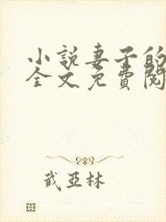 小说妻子的秘密全文免费阅读