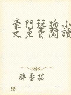 豪门玩物小说全文免费阅读