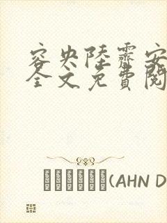 容央陆霁安小说全文免费阅读封面