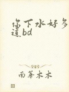 你下水好多下水道bd封面