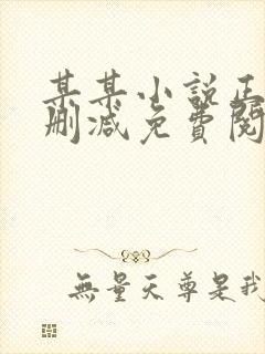 某某小说正版无删减免费阅读全文