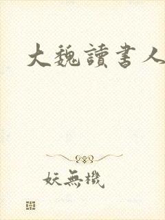 大魏读书人正版封面