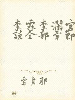 李霖李澜官场小说全部章节目录