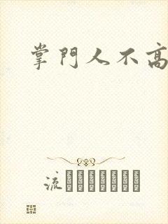 掌门人不高兴