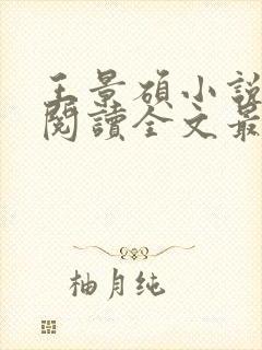 王景硕小说免费阅读全文最新章节封面