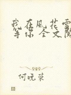 我在风花雪月里等你 全文阅读