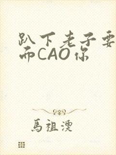 趴下老子要从后面CAO你