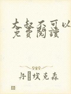 大叔不可以小说免费阅读