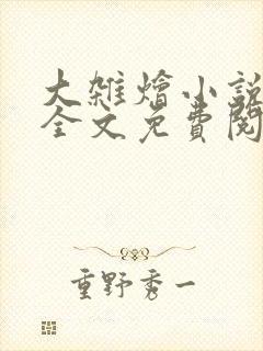 大杂烩小说在线全文免费阅读笔趣阁封面