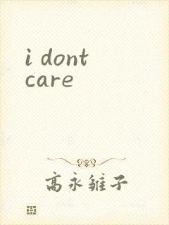 i dont care封面