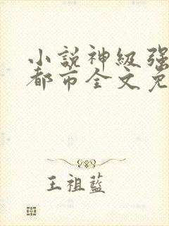 小说神级强者在都市全文免费阅读