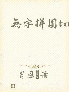 无字拼图txt封面