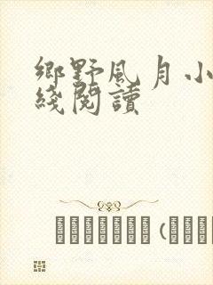乡野风月小说在线阅读封面