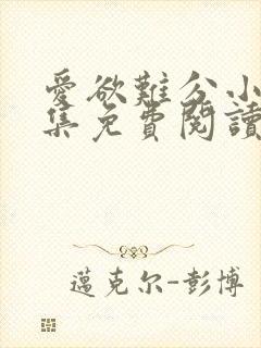 爱欲难分小说全集免费阅读封面