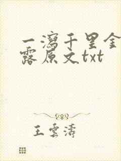 一泻千里金银花露原文txt