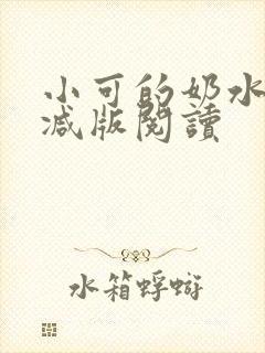 小可的奶水无删减版阅读封面