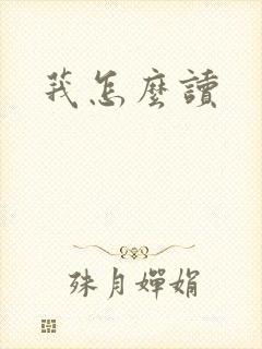 莪怎么读封面