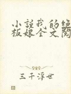 小说我的绝色老板娘全文阅读