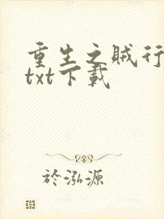 重生之贼行天下txt下载封面