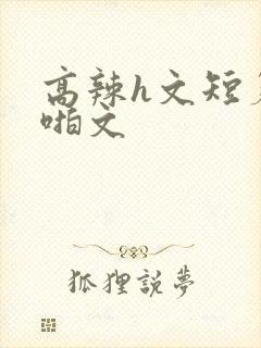 高辣h文短篇啪啪文