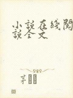 小说在线阅读小说全文