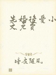 先婚后爱小说全文免费