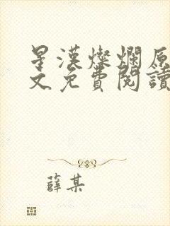 星汉灿烂原著全文免费阅读
