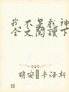 我不是戏神免费全文阅读下载封面