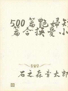 500篇艳妇短篇合换爱小说封面