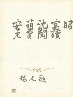 安萌沈宴昭小说免费阅读封面