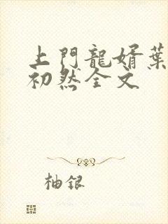 上门龙婿叶辰萧初然全文