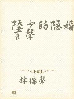 陆少的隐婚罪妻有声封面