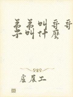 弟弟叫哥哥的儿子叫什么