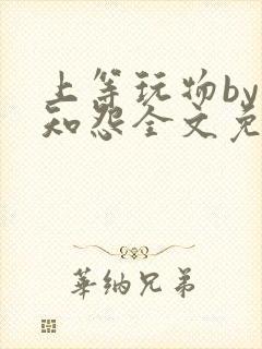 上等玩物by长知怨全文免费阅读笔趣阁封面