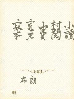 寂寞山村小说全本免费阅读