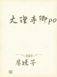 大理寺卿po封面
