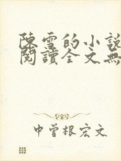 陈雪的小说免费阅读全文无弹窗封面