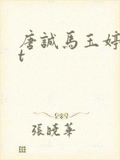 唐诚马玉婷txt封面