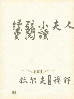 续弦小夫人 免费阅读