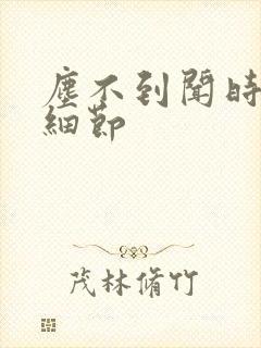 尘不到闻时顶腰细节封面