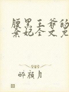 腹黑王爷的天价弃妃全文免费阅读