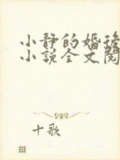 小静的婚后生活小说全文阅读封面