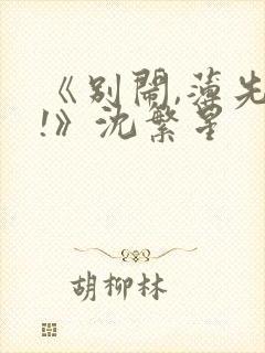 《别闹,薄先生!》沈繁星封面