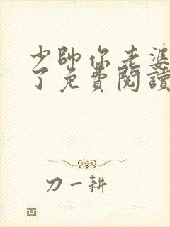 少帅你老婆又跑了免费阅读