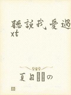 听说我爱过你txt封面